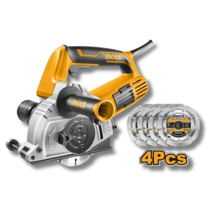 SIERRA INGCO ACANALADORA DE CONCRETO 4 DISCOS 1500W #WLC15008