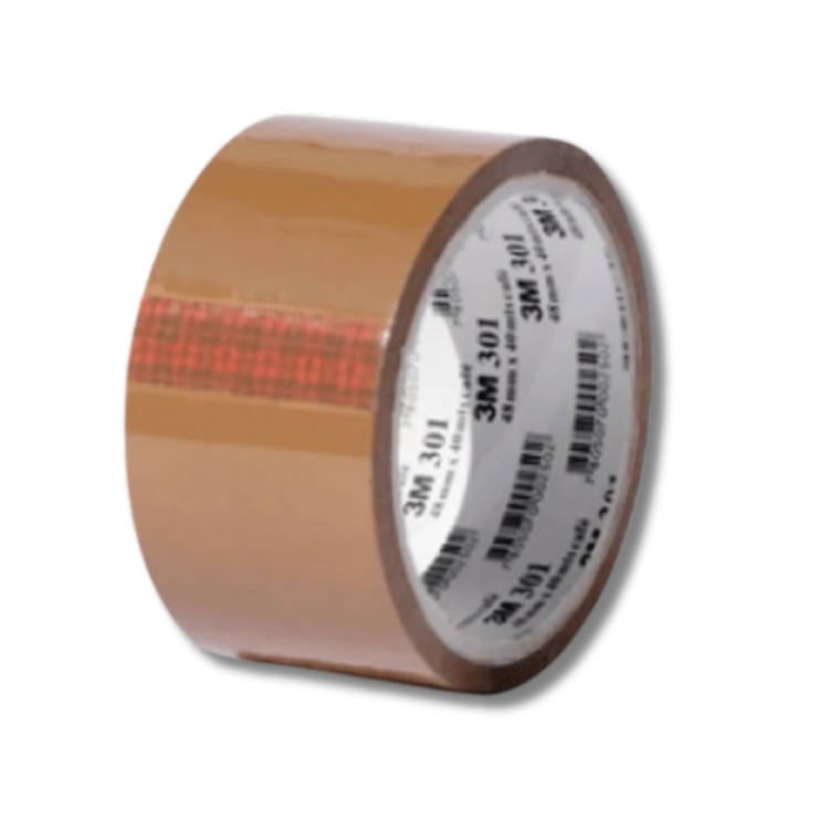 PACK 3M 12UN CINTA EMBALAJE CAFE 48MM X 40MT #301