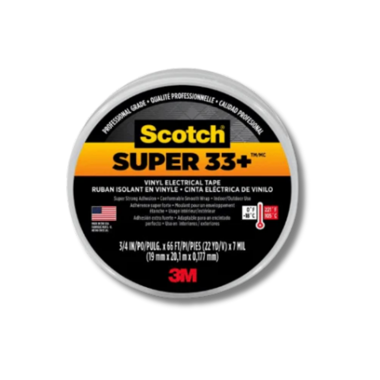 3M CINTA ELECTRICA SUPER 33 NEGRO 19MM X 20MT