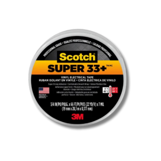 3M CINTA ELECTRICA SUPER 33 NEGRO 19MM X 20MT