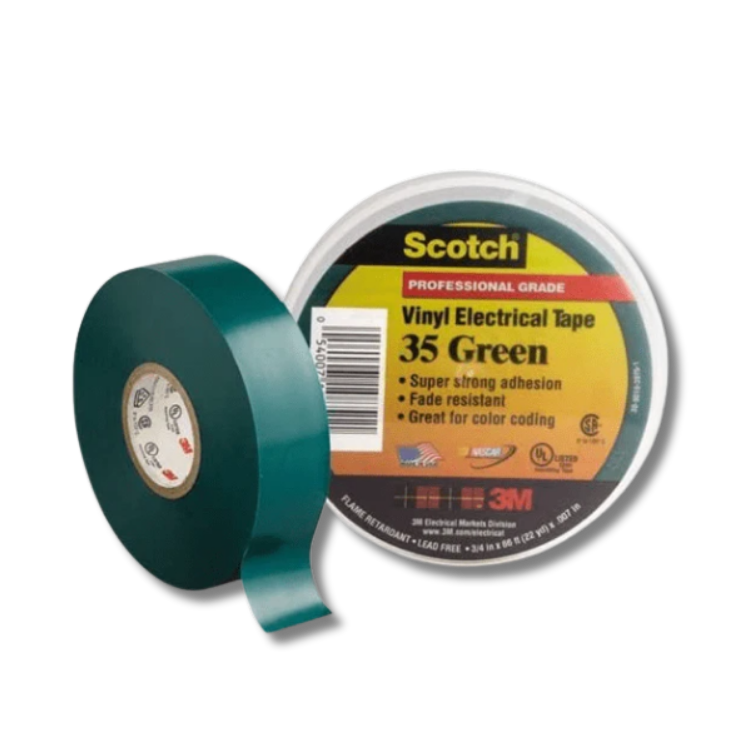 3M CINTA ELECTRICA SUPER 35 VERDE 34 X 20 MT