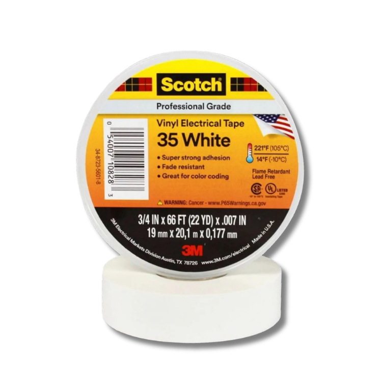 3M CINTA ELECTRICA SUPER 35 BLANCA 19MM X 20MT
