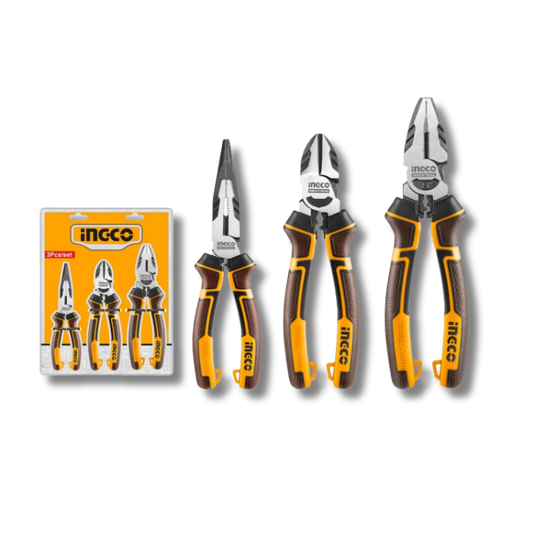 ALICATE INGCO INDUSTRIAL ALTO TORQUE JUEGO 3 PIEZAS HKHLPS2831