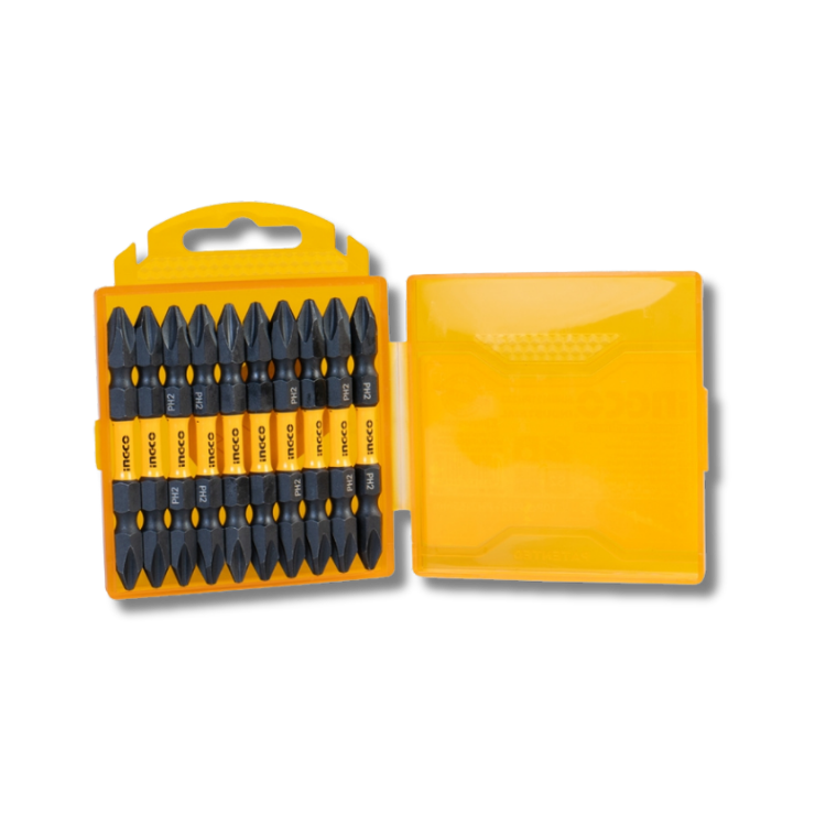 PUNTAS INGCO PH2 DOBLE PUNTA 65MM ALTO IMPACTO 10 PIEZAS SDBIM21PH233