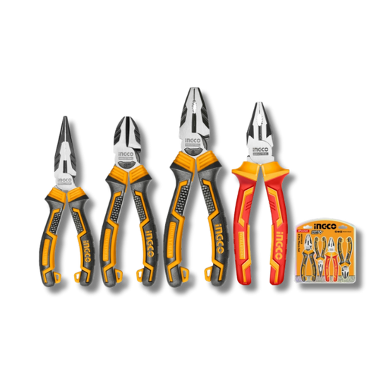 ALICATE INGCO PROFESIONAL JUEGO 4 PIEZAS ALTO TORQUE HKPS28458