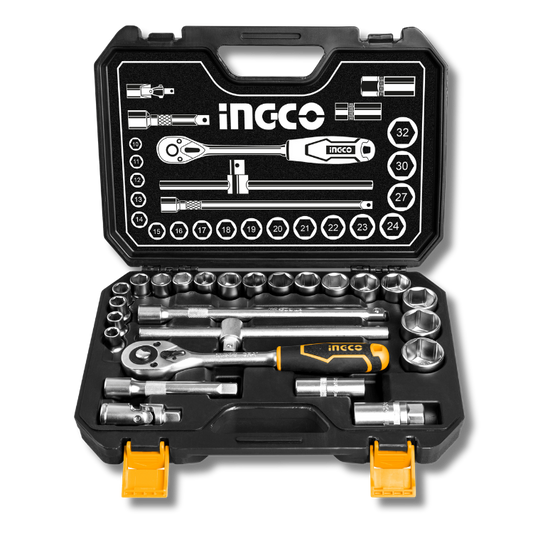 JUEGO DE DADOS INGCO 1/2” 25 PIEZAS CON MALETÍN HKTS12251