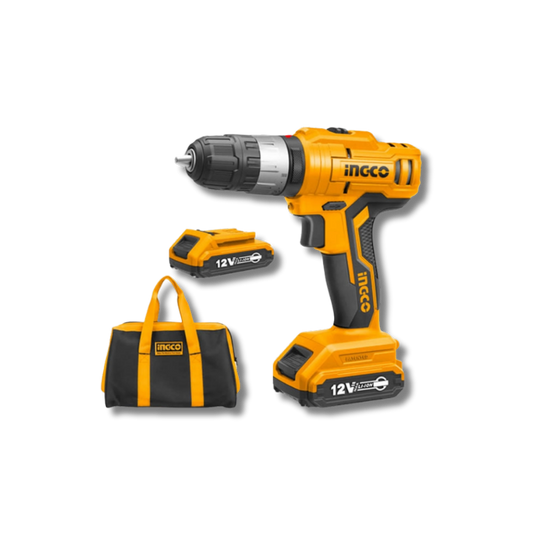 TALADRO PERCUTOR INALÁMBRICO INGCO 12V CIDLI1222 KIT 2 BATERÍAS