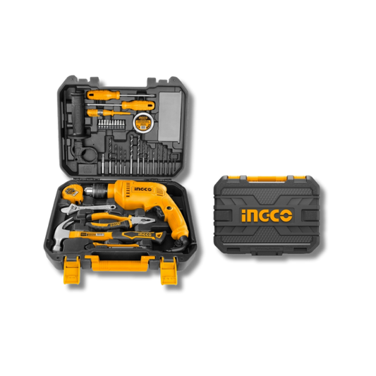 MALETA DE HERRAMIENTAS INGCO CON TALADRO 680W 115 PIEZAS HKTHP11151