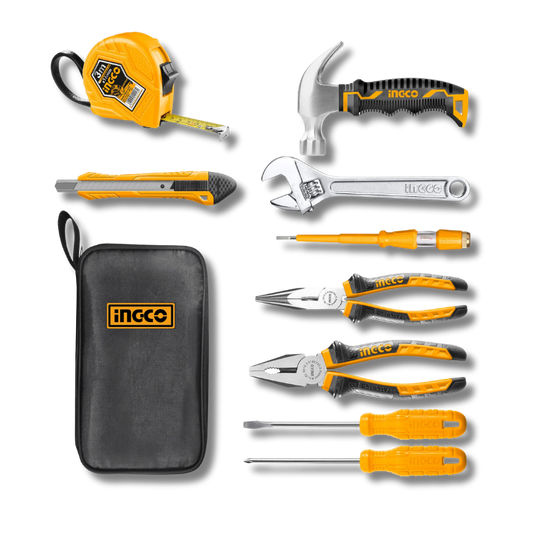 JUEGO HERRAMIENTAS INGCO MANUALES 9 PIEZAS CON BOLSA HKTH10809
